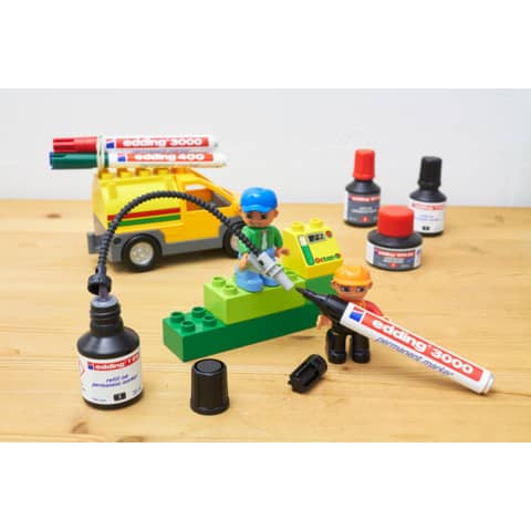 Inchiostro permanente per ricarica edding T 25 rosso - 30 ml E-T25 002